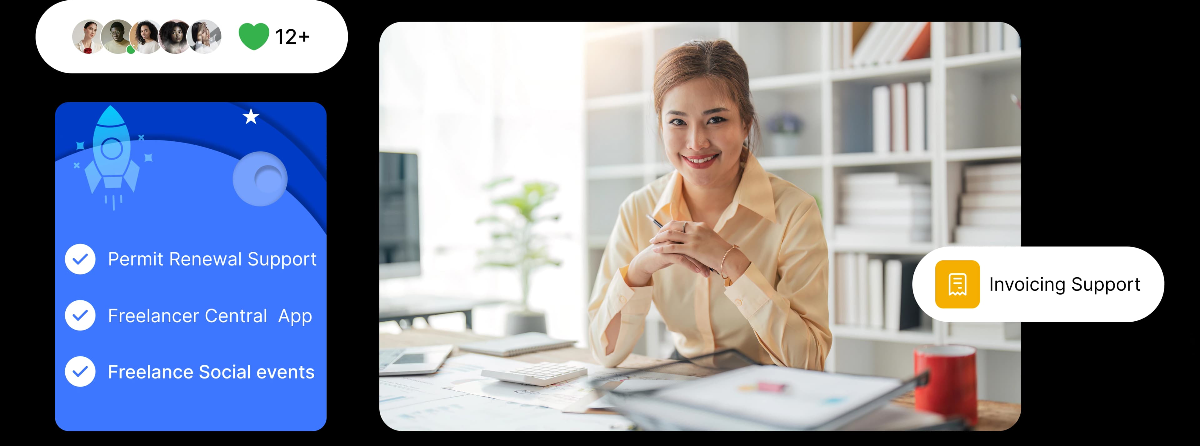 Freelance work permit illustration
