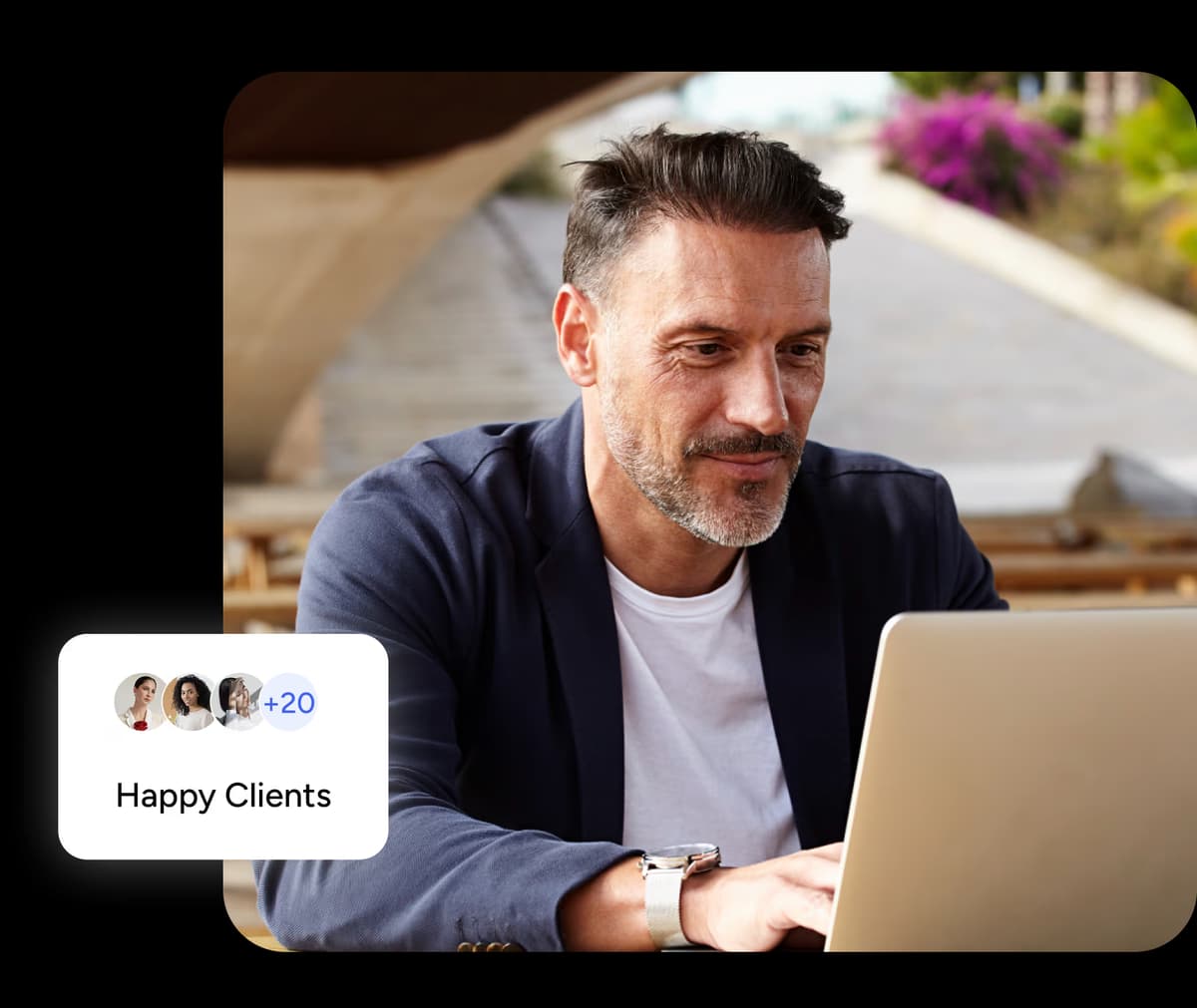 Corporate partnership illustration